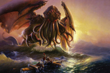 Kraken Wargames Gaming Mat - Cthulhu and the Ninth Wave (90 x 90 cm)