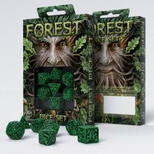 Sada 7 kostek Forest dice set zelená/černá - SFOR15/SFOR01