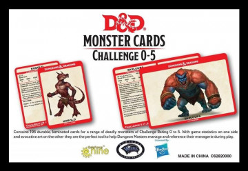Dungeons & Dragons RPG: Monster Card Deck Levels 0-5 (195 karet)