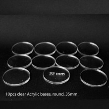 Acrylic Base - Round 35mm (10 Pcs) - průhledné podstavce pro figurky