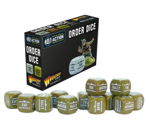 Bolt Action: Order dice Olive Drab - zelená kostka rozkazu 1 ks