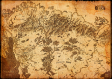 Dračí hlídka - hra na hrdiny - mapa světa Domovina, království Othion