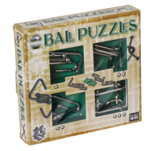 Sada 4 kovových hlavolamů Ball Puzzles - zelená (473201)