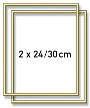 Malování podle čísel - 2 Hliníkové rámy 24x30cm - zlatý