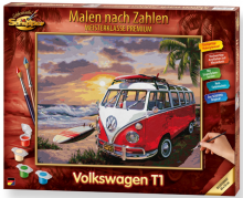 Malování podle čísel - Volkswagen Bus T1 -  40 x 50 cm