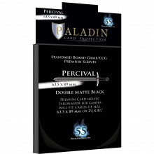 Obaly na karty Paladin - Percival - Double Matte - Standard Card Game 55 ks - Black