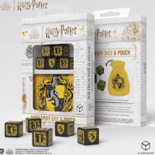 Sada 5 kostek D6 + pytlík - Harry Potter Hufflepuff dice and pouch