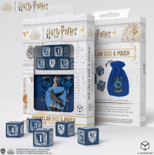 Sada 5 kostek D6 + pytlík - Harry Potter Ravenclaw dice and pouch