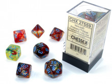 Sada 7 kostek Chessex - Primary / Blue Polyhedral - 27559