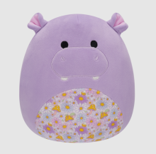 SQUISHMALLOWS Fialový hroch s kytičkami - Hanna