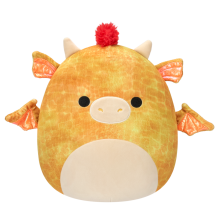 SQUISHMALLOWS - Zlatý drak - Dieric, 40 cm