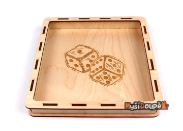 Dice Tray - Dřevěný XXL motiv hrací kostky