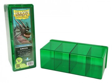 Dragon Shield 4-Compartment Card Storage Box - Green - pořadač na karty
