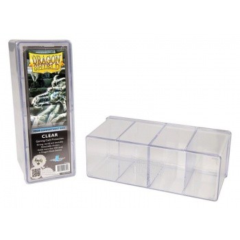 Dragon Shield 4-Compartment Card Storage Box - Clear - pořadač na karty