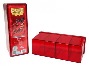 Dragon Shield 4-Compartment Card Storage Box - Red - pořadač na karty