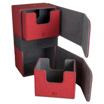 Krabička na karty - Blackfire Convertible Premium Deck Box Dual 200+ Standard Size Cards - Red