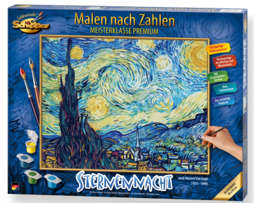 Malování podle čísel - Hvězdná noc - Sternennacht 40 x 50 cm