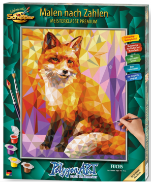 Malování podle čísel - Liška PolygonArt - Fox - 40 x 50cm