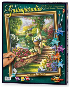 Malování podle čísel - Zahradní ráj - Gartenparadies - 40 x 50 cm