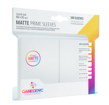 Obaly na karty Gamegenic - Matt Prime White - 66 x 91 mm 100 ks - matné