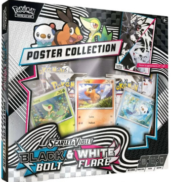 Pokémon TCG: Scarlet and Violet - Black Bolt White Flare Poster Collection Box