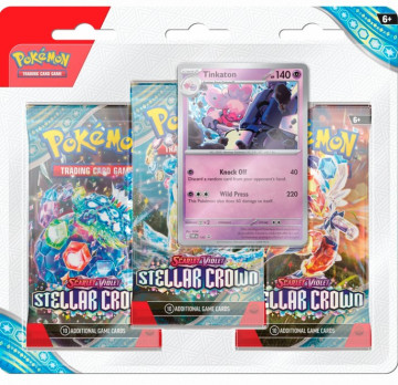 Pokémon TCG: Stellar Crown - 3-Pack Blister - Tinkaton