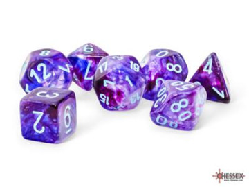 Sada 7 mega kostek Chessex - Nebula noční a tyrkysová - 22557