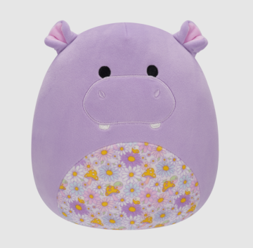 SQUISHMALLOWS Fialový hroch s kytičkami - Hanna