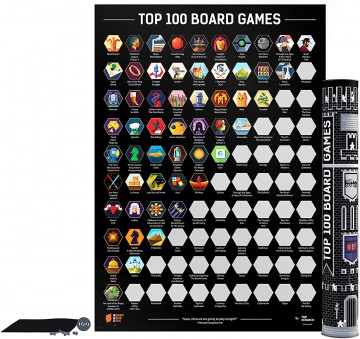 Top 100 Board Games [2021 BGG Edition] Scratch Poster