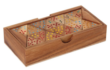 Tri Domino v dřevěné krabičce
