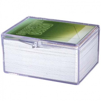 UltraPRO: průhledná krabička na karty, s pantem - 100 karet