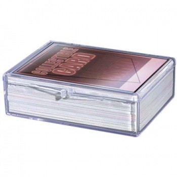 UltraPRO: průhledná krabička na karty, s pantem - 50 karet